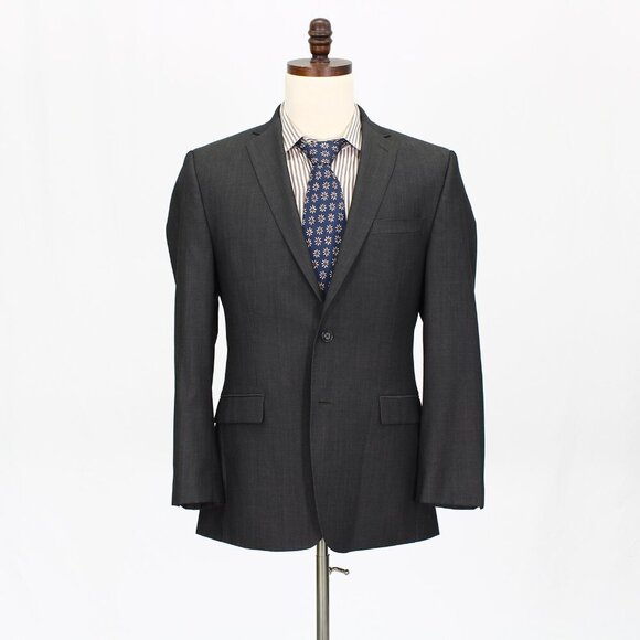 Calvin Klein 44L Gray HB 2-Button Sport Coat Blazer Jacket P532 - Picture 1 of 10